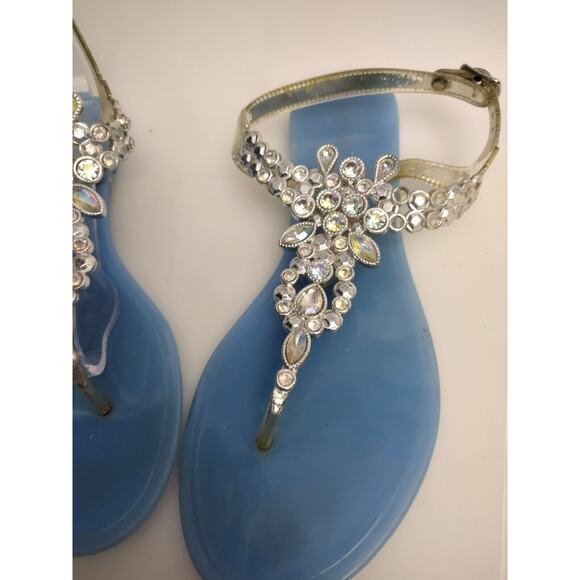 Olivia Miller Womens Flip Flops Sandals Size 9 US 40 EU Blue Jewel - Picture 3 of 6